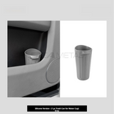 SEAMETAL Car Trash Container Soft Silicone Cup Shape Open Access Ribbed Exterior Washable Body Cabin Storage Litter Bin