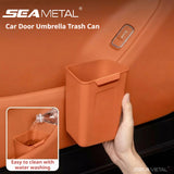 SEAMETAL Car Door Trash Bin Removable Silicone Insert Contoured Shape Washable Body Umbrella Storage Pocket Organizer