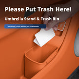 SEAMETAL Car Door Trash Bin Removable Silicone Insert Contoured Shape Washable Body Umbrella Storage Pocket Organizer