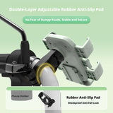 SEAMETAL Motorcycle Phone Holder Automatic Locking Cradle Rubber Pads Open Port Access Mirror Handlebar Navigation Mount
