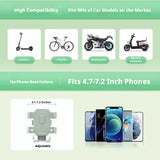SEAMETAL Motorcycle Phone Holder Automatic Locking Cradle Rubber Pads Open Port Access Mirror Handlebar Navigation Mount