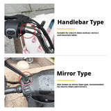 SEAMETAL Motorcycle Phone Holder Automatic Locking Cradle Rubber Pads Open Port Access Mirror Handlebar Navigation Mount