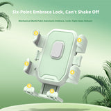 SEAMETAL Motorcycle Phone Holder Automatic Locking Cradle Rubber Pads Open Port Access Mirror Handlebar Navigation Mount