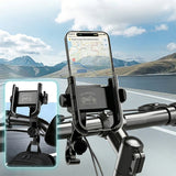 SEAMETAL Motorcycle Phone Mount Quick Release Side Clamp Padded Contacts Adjustment Knob Mirror Handlebar Phone Bracket
