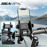 SEAMETAL Motorcycle Phone Mount Quick Release Side Clamp Padded Contacts Adjustment Knob Mirror Handlebar Phone Bracket