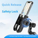 SEAMETAL Motorcycle Phone Mount Quick Release Side Clamp Padded Contacts Adjustment Knob Mirror Handlebar Phone Bracket