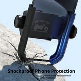 SEAMETAL Motorcycle Phone Mount Quick Release Side Clamp Padded Contacts Adjustment Knob Mirror Handlebar Phone Bracket