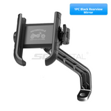 SEAMETAL Motorcycle Phone Mount Quick Release Side Clamp Padded Contacts Adjustment Knob Mirror Handlebar Phone Bracket