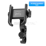 SEAMETAL Motorcycle Phone Mount Quick Release Side Clamp Padded Contacts Adjustment Knob Mirror Handlebar Phone Bracket