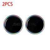 SEAMETAL Car Cup Holder Coasters Layered Epoxy Top Decorative Ring Silicone Base Removable Cabin Styling Drink Mats