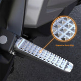 SEAMETAL Motorcycle Passenger Foot Pegs Folding Aluminum Alloy Textured Surface Bolt Mount Riding Support Scooter Parts