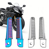 SEAMETAL Motorcycle Passenger Foot Pegs Folding Aluminum Alloy Textured Surface Bolt Mount Riding Support Scooter Parts