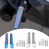 SEAMETAL Motorcycle Passenger Foot Pegs Folding Aluminum Alloy Textured Surface Bolt Mount Riding Support Scooter Parts