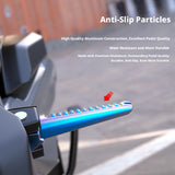 SEAMETAL Motorcycle Passenger Foot Pegs Folding Aluminum Alloy Textured Surface Bolt Mount Riding Support Scooter Parts