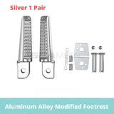 SEAMETAL Motorcycle Passenger Foot Pegs Folding Aluminum Alloy Textured Surface Bolt Mount Riding Support Scooter Parts