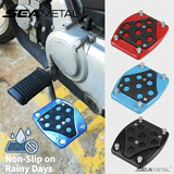 SEAMETAL Motorcycle Brake Pedal Cover Textured Contact Insert Metal Shell Bolt Plates Pedal Styling Scooter Accessories