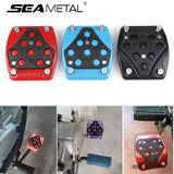 SEAMETAL Motorcycle Brake Pedal Cover Textured Contact Insert Metal Shell Bolt Plates Pedal Styling Scooter Accessories
