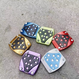 SEAMETAL Motorcycle Brake Pedal Cover Textured Contact Insert Metal Shell Bolt Plates Pedal Styling Scooter Accessories