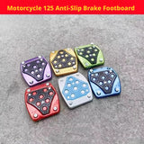 SEAMETAL Motorcycle Brake Pedal Cover Textured Contact Insert Metal Shell Bolt Plates Pedal Styling Scooter Accessories