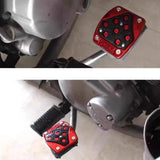 SEAMETAL Motorcycle Brake Pedal Cover Textured Contact Insert Metal Shell Bolt Plates Pedal Styling Scooter Accessories