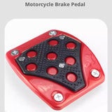 SEAMETAL Motorcycle Brake Pedal Cover Textured Contact Insert Metal Shell Bolt Plates Pedal Styling Scooter Accessories