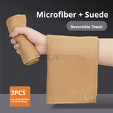 SEAMETAL Car Cleaning Towels Double Sided Suede Coral Fleece Absorbent Washable Cloth Sewn Edges Auto Detailing Tools