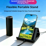 SEAMETAL Desktop Phone Stand Folding Silicone Body Ribbed Back Support Lip Cable Cutout Stationary Viewing Tablet Holder