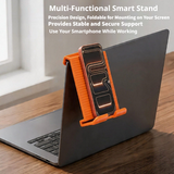 SEAMETAL Desktop Phone Stand Folding Silicone Body Ribbed Back Support Lip Cable Cutout Stationary Viewing Tablet Holder