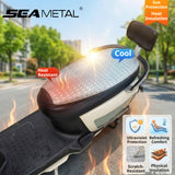 SEAMETAL Motorcycle Seat Cover Checkered Texture Sewn Edge Water Resistant Surface Saddle Protection Scooter Accessory