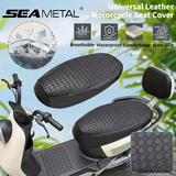 SEAMETAL Motorcycle Seat Cover Checkered Texture Sewn Edge Water Resistant Surface Saddle Protection Scooter Accessory