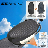 SEAMETAL Motorcycle Seat Cover Checkered Texture Sewn Edge Water Resistant Surface Saddle Protection Scooter Accessory
