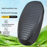 SEAMETAL Motorcycle Seat Cover Checkered Texture Sewn Edge Water Resistant Surface Saddle Protection Scooter Accessory