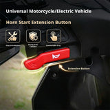 SEAMETAL Motorcycle Button Extension Covers ABS Shell Elongated Grip Horn Start Switch Screw Mount Scooter Accessories