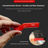 SEAMETAL Motorcycle Button Extension Covers ABS Shell Elongated Grip Horn Start Switch Screw Mount Scooter Accessories