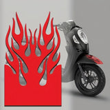 SEAMETAL Motorcycle Flame Decal Self Adhesive Graphic Flat Profile Helmet Panel Styling Decor Accent Scooter Stickers