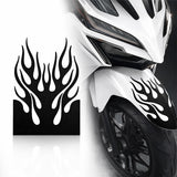 SEAMETAL Motorcycle Flame Decal Self Adhesive Graphic Flat Profile Helmet Panel Styling Decor Accent Scooter Stickers