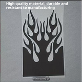 SEAMETAL Motorcycle Flame Decal Self Adhesive Graphic Flat Profile Helmet Panel Styling Decor Accent Scooter Stickers