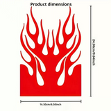 SEAMETAL Motorcycle Flame Decal Self Adhesive Graphic Flat Profile Helmet Panel Styling Decor Accent Scooter Stickers