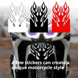 SEAMETAL Motorcycle Flame Decal Self Adhesive Graphic Flat Profile Helmet Panel Styling Decor Accent Scooter Stickers