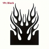 SEAMETAL Motorcycle Flame Decal Self Adhesive Graphic Flat Profile Helmet Panel Styling Decor Accent Scooter Stickers