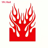 SEAMETAL Motorcycle Flame Decal Self Adhesive Graphic Flat Profile Helmet Panel Styling Decor Accent Scooter Stickers