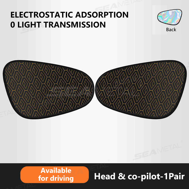 SEAMETAL Car Window Sunshade Car Side Window Insulation Adsorption Curtain Sun Protection Foldable Front Back Sunshade Cover