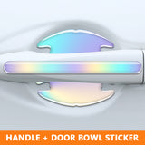 SEAMETAL Luminous Colorful Car Door Handle Bowls Protector Sticker