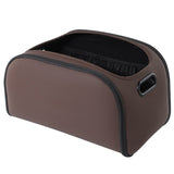 SEAMETAL Leather Multi-functional Car Storage Box, Passenger Side Large Opening Storage Box, Large Capacity Trunk Organizer