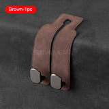 SEAMETAL Faux Leather Car Seat Headrest - Concealed Metal Hook Design, Strong Load-Bearing Capacity