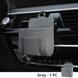 SEAMETAL Car Air Vent Pouch Leather Sunglass Case Multifunctional Storage Container For Smart Phone Pen Glasses Auto Accessories