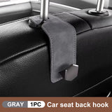SEAMETAL Car Seat Headrest Hook Universal Hidden Car Hook Suede Metal Hanging Hooks