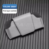 SEAMETAL Leather Car Sun Visor Sunglasses Clip Universal Car Sunglasses Holder