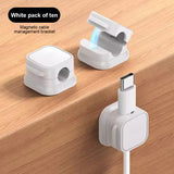SEAMETAL 10Pcs Cable Clips Organizer, Strong Adhesive Cord Holder, No Drilling Required,