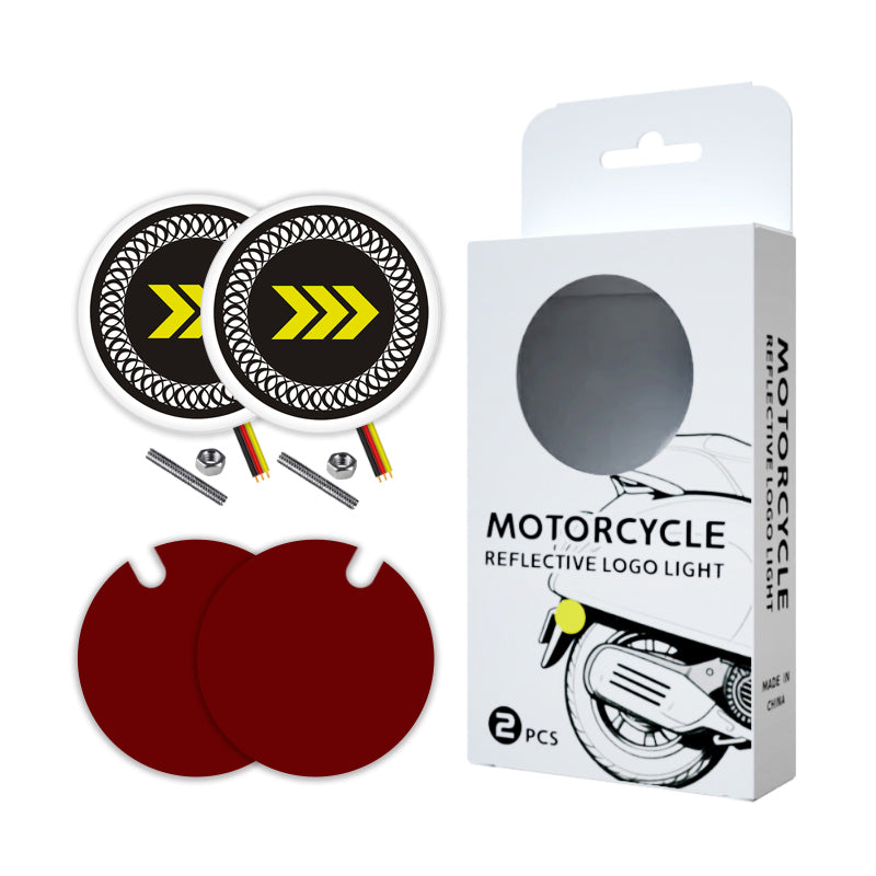 Motorcycle Led Sticker Motorcycle Reflect Turn Signal Sticker Light Daytime Circular LED ...